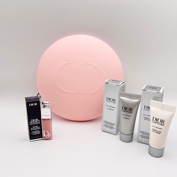 Dior Pink Pouch in Silicone Material from Dior Beauty with 3 Samples, New - Picture 1 of 6